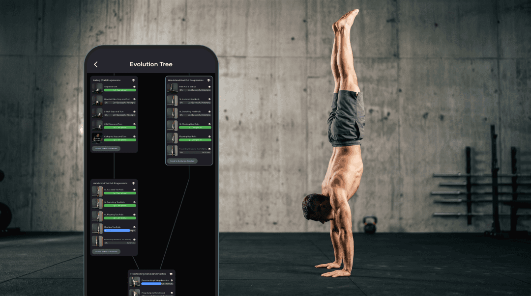 Lean athlete at the top of a pull-up, chin above the bar, in a minimalist industrial gym